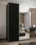 Penderie / Armoire à portes coulissantes / Couleur : Noir / 2 tringles à vêtements / 245,5 x 150 x 64 cm / Soft-Close / 2 portes coulissantes / Miroir / 6 compartiments
