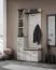 Vestiaire avec siège / Couleur : Cachemire / Noir / Dimensions : 90 x 32 x 203 cm / 2 crochets / Design moderne / 1 armoire à chaussures / Pour le hall d'entrée