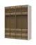 Armoire penderie portes vitrées Neiafu 67 | Éclairage intérieur LED | Kaschmir | 224 x 182 x 56 cm | Soft-Close