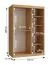 Armoire | Couleur : chêne Artisan | 1 porte miroir | 120 x 62 x 200 cm | 2 tringles | Détails modernes | 5 compartiments | Système de glissières fiable