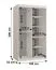 Armoire / Blanc mat / 5 compartiments / 2 tringles / Finition haut de gamme / étroite / 100 x 62 x 200 cm / Armoire à portes coulissantes / Porte miroir décorative