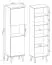 Vitrine Maryhill 10 | Chêne Riviera et Blanc | 197 x 50 x 40 cm | Élégance moderne