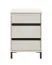 Table de chevet / 3 tiroirs / Couleur : Cachemire / Design moderne / Bords ABS / Dimensions : 48 x 40 x 71 cm / Pieds : Noir / Table de nuit