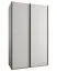 Penderie / Armoire à portes coulissantes / ABS protection des bords / 11 compartiments / 2 tringles à vêtements / 245,5 x 160 x 64 cm / 2 portes coulissantes / Soft-Close / Couleur : Blanc