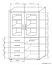 Vitrine Kerowagi 03, couleur : chêne Sonoma - Dimensions : 160 x 100 x 41 cm (H x L x P)