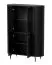 Salon complet design noir Annelin | 5 meubles assortis | Table ronde & basse ovale | Rangement élégant