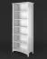 Bibliothèque Lagopus 95 en pin massif blanc | 6 compartiments | 200 x 60 x 42 cm | Design moderne