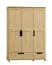 Armoire penderie en pin massif naturel 009 | 190 x 120 x 60 cm | Design moderne, grande capacité