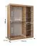 120 cm de large Armoire avec 5 casiers et 2 portes | Couleur: Blanc / Noir Abbildung