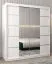 180 cm de large Armoire à portes coulissantes avec 10 casiers et 2 portes | Couleur: Blanc | Laminée Abbildung