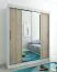 180 cm de large Armoire à portes coulissantes avec 2 portes | 10 casiers | 2 tringles à vêtements | Couleur: Chêne Sonoma / Blanc Abbildung