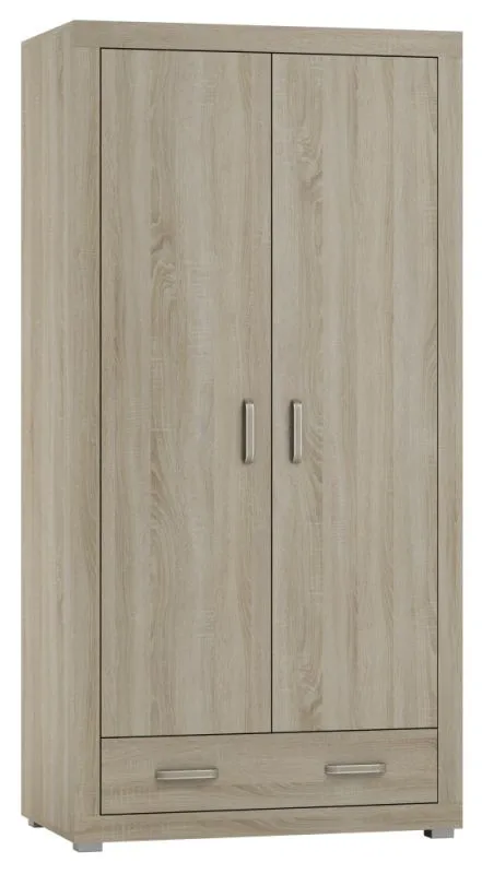 Armoire penderie Lorengau 34 | 2 portes | 1 tiroir | Chêne Sonoma | 202 x 100 x 58 cm