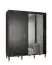 Armoire à portes coulissantes avec deux barres de penderie Jotunheimen 56, couleur : noir - Dimensions : 208 x 180,5 x 62 cm (h x l x p)
