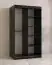 Armoire moderne Finsteraarhorn 01, Couleur : Noir mat - Dimensions : 200 x 100 x 62 cm (h x l x p), avec un design moderne