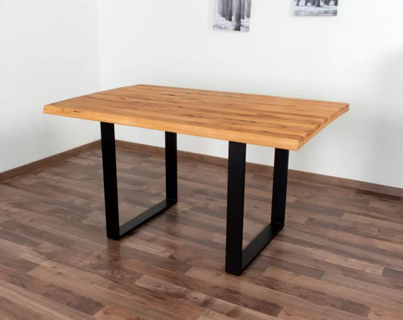 Table à manger Wooden Nature 411 | Hêtre cœur massif huilé | Plateau lisse 140 x 90 cm | Design moderne naturel