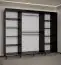 Exceptionnelle armoire à portes coulissantes Jotunheimen 168, Couleur : Noir - Dimensions : 208 x 250,5 x 62 cm (H x L x P)