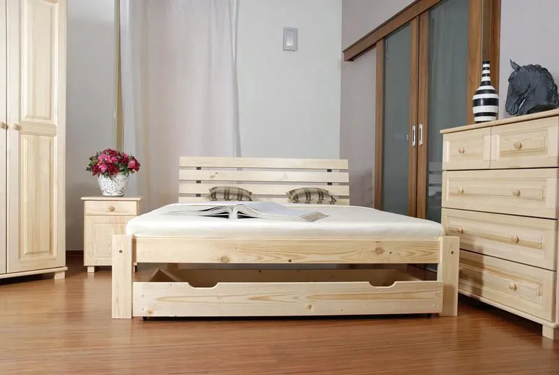 Pin Lit 160 x 200 cm Naturel Abbildung