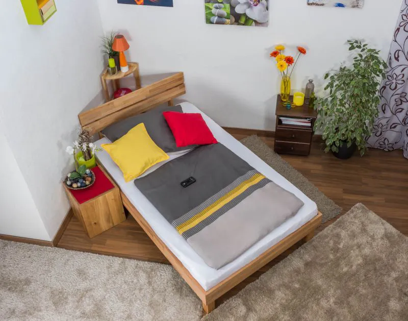 Lit futon en hêtre massif huilé Wooden Nature 03 | 120 x 200 cm | Design moderne et robuste