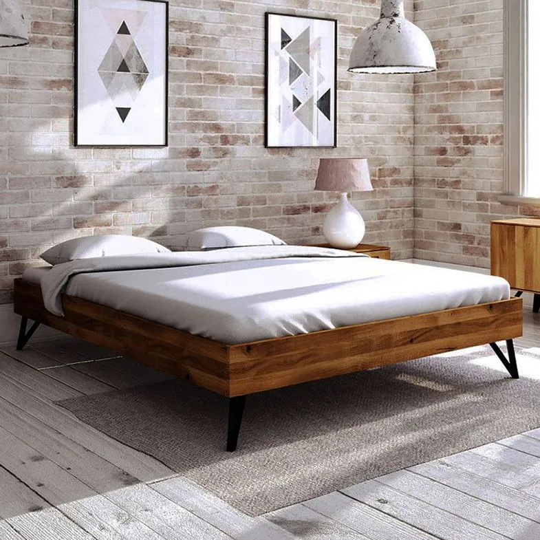 Chêne-Lit massif | 200 x 200 cm | Chêne Sauvage | Huilé | Naturel Abbildung