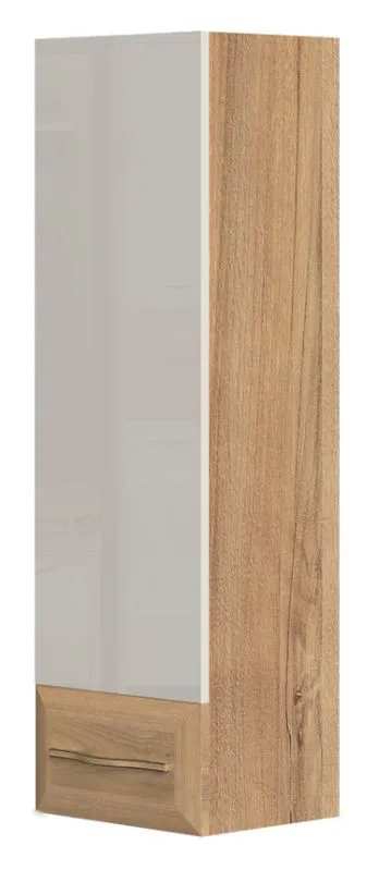 Meuble mural Gataivai 34 | Beige brillant & noyer | 115 x 35 x 30 cm | Élégance contemporaine