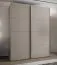 Penderie / Armoire à portes coulissantes / 245,5 x 200 x 64 cm / 2 tringles à vêtements / 2 portes coulissantes / 11 compartiments / 6 étagères / Couleur : Cachemire / Soft-Close