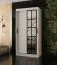 Armoire / Blanc mat / 5 compartiments / 2 tringles / Finition haut de gamme / étroite / 100 x 62 x 200 cm / Armoire à portes coulissantes / Porte miroir décorative