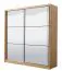Armoire à portes coulissantes miroir | 2 portes | Chêne Artisan | 215,5 x 213 x 60 cm | 6 compartiments