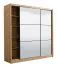 Armoire à portes coulissantes miroir | 2 portes | Chêne Artisan | 215,5 x 213 x 60 cm | 6 compartiments