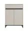 Armoire à chaussures / 1 tiroir / Couleur : Cachemire / 2 portes battantes / Bords ABS / 4 compartiments / Dimensions : 80 x 40 x 109,5 cm / Pour l'entrée