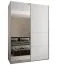 Penderie / Armoire à portes coulissantes / Soft-Close / Couleur : Blanc / 245,5 x 170 x 64 cm / 2 Barres de penderie / Miroir / 2 Portes coulissantes / 11 Compartiments
