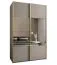 Penderie / Armoire à portes coulissantes / Miroir / Soft-Close / 2 tringles à vêtements / 2 portes coulissantes / 245,5 x 160 x 64 cm / 11 compartiments / Couleur : Cachemire