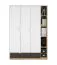 Chambre ado moderne 6 pièces Mackinac | Blanc, chêne & graphite mat | Poignées métal | Soft-Close