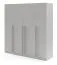 Armoire / Couleur : Gris platine / avec 3 tiroirs / 4 portes / 200 x 61 x 210 cm / Edegem 01 / 3 tringles à vêtements / 7 compartiments / Chants en ABS