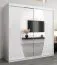 200 cm de large Armoire avec 10 casiers et 2 portes | Couleur: Blanc Abbildung