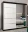 200 cm de large Armoire avec 10 casiers et 2 portes | Couleur: Blanc / Noir Abbildung