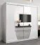 200 cm de large Armoire à portes coulissantes avec 2 portes | 10 casiers | 2 tringles à vêtements | Couleur: Blanc Abbildung