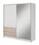Armoire | 2 portes | 1 tringle à vêtements | 2 tiroirs | 6 compartiments | 5 étagères | 204 cm de large | MDF Abbildung