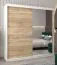 200 cm de large Armoire à portes coulissantes avec 2 portes | 10 casiers | 2 tringles à vêtements | Couleur: Chêne Sonoma / Blanc Abbildung