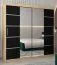 200 cm de large Armoire à portes coulissantes avec 10 casiers et 2 portes | Couleur: Chêne Sonoma  | Laminée Abbildung