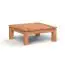 Table basse Wooden Nature Premium Tasman 19 en bois de hêtre massif huilé - Dimensions : 100 x 100 x 40 cm (L x P x H)