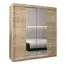 Armoire à portes coulissantes / Penderie avec miroir Tomlis 04A, Couleur : Chêne de Sonoma - Dimensions : 200 x 180 x 62 cm (H x L x P)