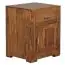 Table de chevet en bois massif de sheesham, couleur : sheesham - dimensions : 60 x 50 x 40 cm (h x l x p), idéal pour les sommiers tapissiers