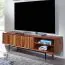 Meuble TV / Meuble bas en bois massif de Sheesham, couleur : Sheesham - Dimensions 42 x 123 x 35 cm (H x L x P)