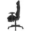 Chaise de bureau gaming Apolo 110, Couleur : Noir, avec dossier haut & repose-pieds extensible