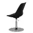 Chaise pivotante élégante avec assise baquet Apolo 128, Couleur : Blanc / Chrome, assise pivotante à 360° & réglable en hauteur