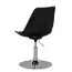 Chaise pivotante élégante avec assise baquet Apolo 128, Couleur : Blanc / Chrome, assise pivotante à 360° & réglable en hauteur