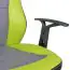 Chaise de bureau pour enfants avec revêtement Mesh Apolo 91, Couleur : Vert / Gris / Noir, pivotant à 360