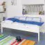 lit d'enfant / lit de jeune "Easy Premium Line" K1/1h, 90 x 200 cm hêtre massif laqué blanc