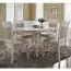 Table de salle à manger à rallonges Daures 95 (ovale), couleur : blanc - 90-119 x 90 cm (L x P)