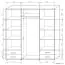 Armoire à portes coulissantes / armoire Rabaul 38, couleur : chêne sonoma clair / chêne sonoma foncé - Dimensions : 210 x 150 x 60 cm (H x L x P)